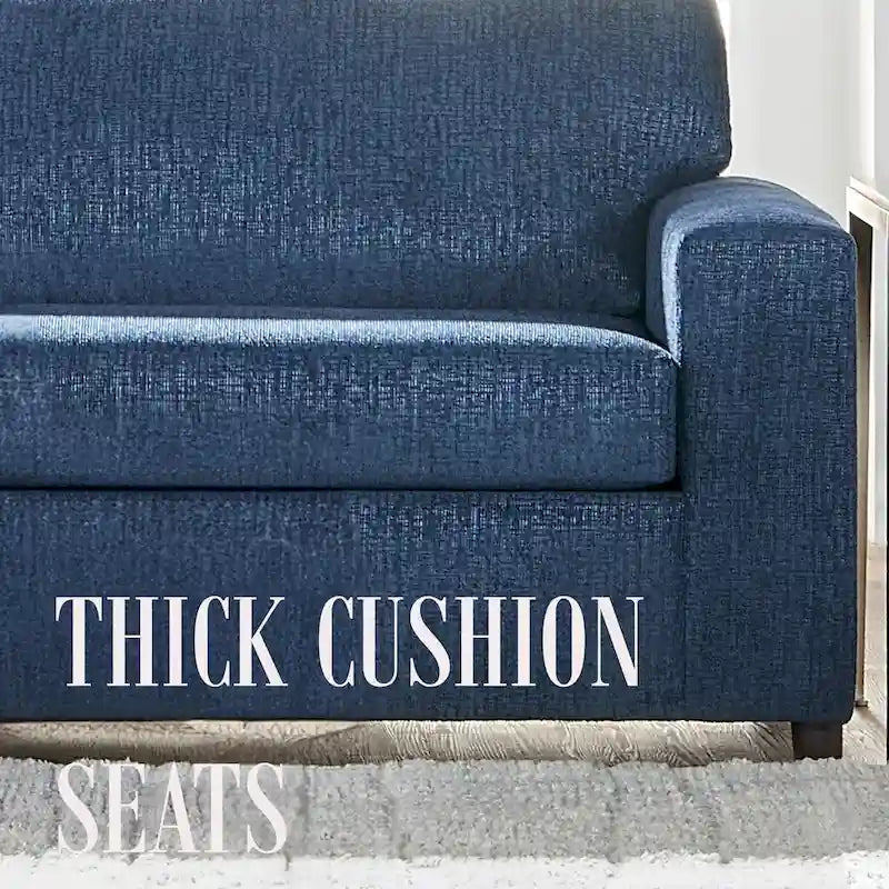 Canapé 3 places à dossier souple Ash Grey / Bleu / Chiffon Naturel