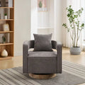 Fauteuil pivotant avec dossier ouvert Charbon/Bleu/Beige/Vert pâle, un seul siège