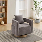 Fauteuil pivotant avec dossier ouvert Charbon/Bleu/Beige/Vert pâle, un seul siège