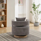 Fauteuil pivotant avec dossier ouvert Charbon/Bleu/Beige/Vert pâle, un seul siège