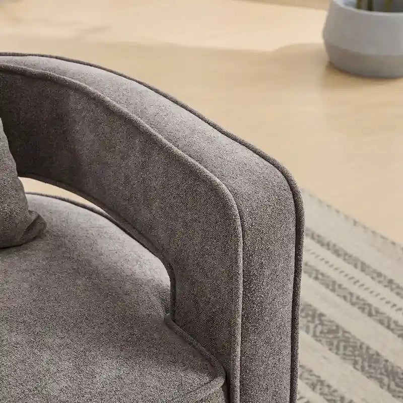 Fauteuil pivotant avec dossier ouvert Charbon/Bleu/Beige/Vert pâle, un seul siège