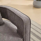 Fauteuil pivotant avec dossier ouvert Charbon/Bleu/Beige/Vert pâle, un seul siège