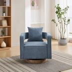 Fauteuil pivotant avec dossier ouvert Charbon/Bleu/Beige/Vert pâle, un seul siège