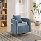 Fauteuil pivotant avec dossier ouvert Charbon/Bleu/Beige/Vert pâle, un seul siège
