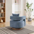 Fauteuil pivotant avec dossier ouvert Charbon/Bleu/Beige/Vert pâle, un seul siège
