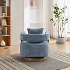Fauteuil pivotant avec dossier ouvert Charbon/Bleu/Beige/Vert pâle, un seul siège