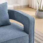 Fauteuil pivotant avec dossier ouvert Charbon/Bleu/Beige/Vert pâle, un seul siège