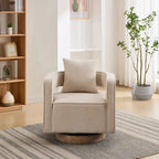 Fauteuil pivotant avec dossier ouvert Charbon/Bleu/Beige/Vert pâle, un seul siège