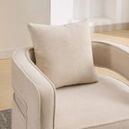 Fauteuil pivotant avec dossier ouvert Charbon/Bleu/Beige/Vert pâle, un seul siège