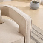 Fauteuil pivotant avec dossier ouvert Charbon/Bleu/Beige/Vert pâle, un seul siège