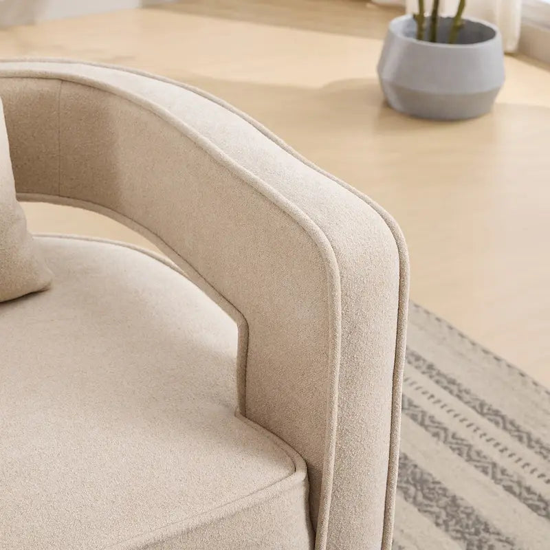 Fauteuil pivotant avec dossier ouvert Charbon/Bleu/Beige/Vert pâle, un seul siège
