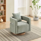 Fauteuil pivotant avec dossier ouvert Charbon/Bleu/Beige/Vert pâle, un seul siège