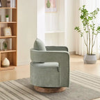 Fauteuil pivotant avec dossier ouvert Charbon/Bleu/Beige/Vert pâle, un seul siège