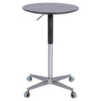 Table de bar réglable en hauteur, marron / naturelle / noire, table de bistrot/pub pivotante pour 1 personne