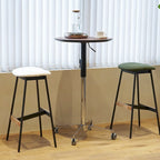Table de bar réglable en hauteur, marron / naturelle / noire, table de bistrot/pub pivotante pour 1 personne