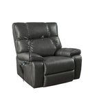 Fauteuil inclinable releveur électrique marron/café/gris avec massage et chaleur, double moteur, pour 1 personne