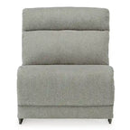 Canapé d'angle inclinable électrique 3 places gris - 109 po L x 38 po P x 39 po H