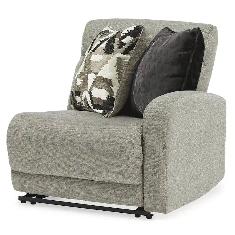 Canapé d'angle inclinable électrique 3 places gris - 109 po L x 38 po P x 39 po H