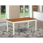 East West Furniture Nicoli Modern Dining Table - a Rectangle Kitchen Table Top with Butterfly Leaf (Finish Color Options)