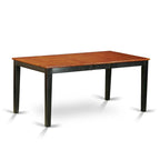 Table de salle à manger rectangulaire avec rallonge, 4 à 6 places, Buttermilk & Cherry / Black Butterfly