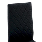 Chaise de salle à manger en similicuir noir/gris clair, lot de 6