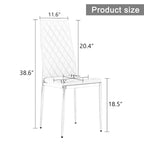 Chaise de salle à manger en similicuir noir/gris clair, lot de 6