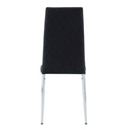 Chaise de salle à manger en similicuir noir/gris clair, lot de 6