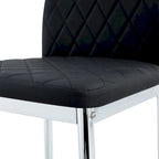 Chaise de salle à manger en similicuir noir/gris clair, lot de 6