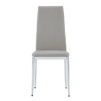 Chaise de salle à manger en similicuir noir/gris clair, lot de 6