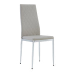 Chaise de salle à manger en similicuir noir/gris clair, lot de 6