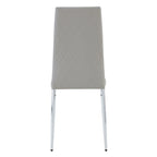 Chaise de salle à manger en similicuir noir/gris clair, lot de 6