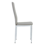 Chaise de salle à manger en similicuir noir/gris clair, lot de 6