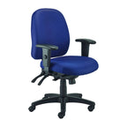 Fauteuil de bureau pivotant multifonctionnel anthracite / bleu marine / noir (utilisateur unique)