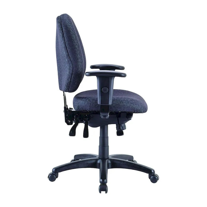 Fauteuil de bureau pivotant multifonctionnel anthracite / bleu marine / noir (utilisateur unique)