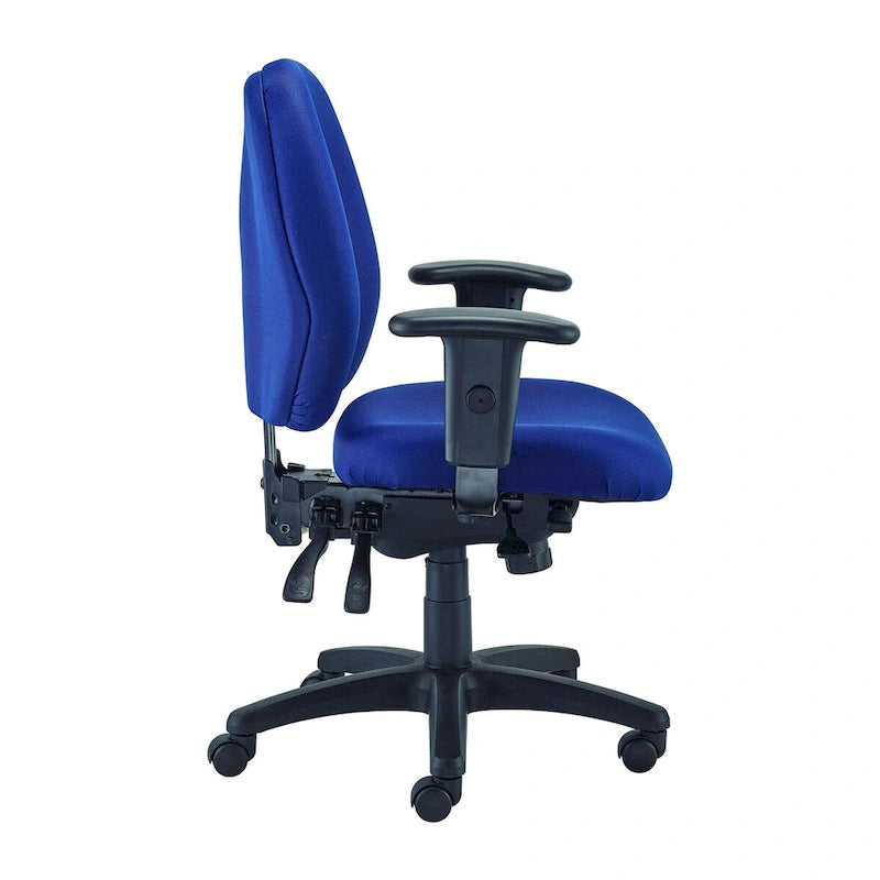 Fauteuil de bureau pivotant multifonctionnel anthracite / bleu marine / noir (utilisateur unique)
