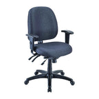 Fauteuil de bureau pivotant multifonctionnel anthracite / bleu marine / noir (utilisateur unique)