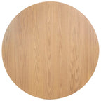 Table à manger ronde en bois naturel, 6 places